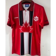 98 Canada Home Red Retro Jersey S-XXL Short Sleeve Sports Jersey