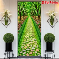 1pc, 2d flat printing Decoration Door Banner 70.9x 35.4in party banner Spring Flower Path(1) Versati