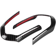 2Pcs Steering Wheel Trim, Car Steering Wheel Panel Frame Trim Carbon Fiber Steering Wheel Cover Trim
