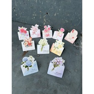 Set of 20 3D printed cards with wishes, thank you, and change wishes to say