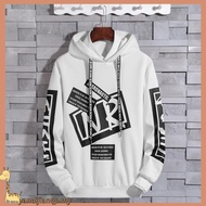 [Ready Stock] Men Fashion Hoodies Sweater Sports Top Long-Sleeve Hoodie Sweatshirt Baju Lelaki M-4XL