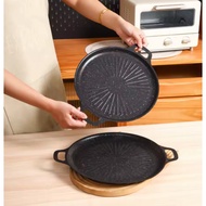 BBQ Griddle Grill Pan Non Stick Pan Thick 30cm/33.5cm, 34cm/38cm