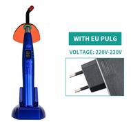 ทันตกรรมไร้สาย UV LED Curing Light Blue ไร้สาย 5-40 วินาที Cure Light โคมไฟ Curing Machine ปรับเวลาก