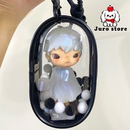 JURO CASING/ STORAGE BAG 10cm HIRONO CRYBABY LABUBU FARMER BOB MOLLY FIGURES TRANSPARENT PVC/ BAG MU