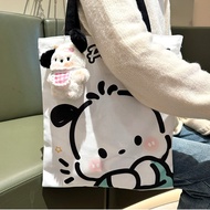 foldable recycle bag recycle bag foldable Pacha Dog Student Shoulder Bag Cartoon Shopping Canvas Bag