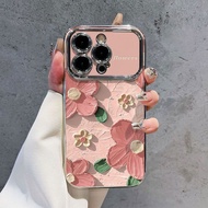 IPhone Case For 13 16 17 Air 15 11 12 14 Pro Max XR 7 8 Plus Pink Flower 3D 6DSC321A