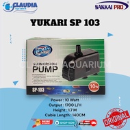 Submersible Pump YUKARI SP 103 10 Watt Aquarium Hydroponic Pond 1700 L/H 1.7 Meter AA 103 SP 103 A S