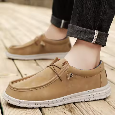 Men Canvas Shoes Lightweight Loafers Breathable Men Casual Shoes Male Vulcanized Shoe Driving Shoes 