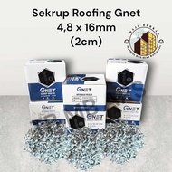 Roofing Screws Roofing Bolts 2 cm bolts 8mm screws Gnet Brand 100% Made in INDONESIA Original per bo