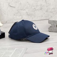 球鞋補習班 CONVERSE CAP 深藍 黑 白 立體 刺繡 鴨舌 老帽 棒球帽 扣式可調 10008476-A05