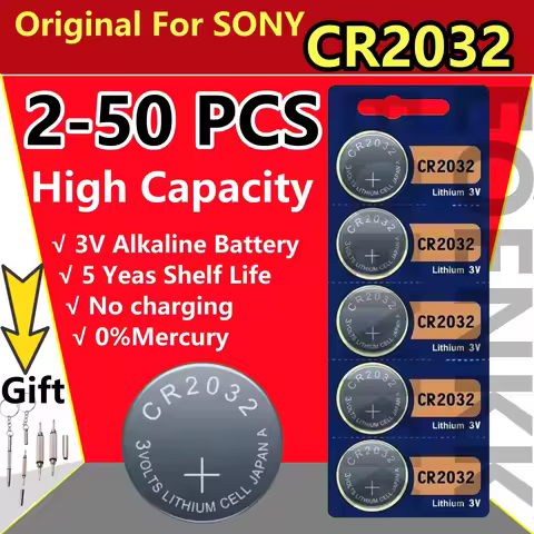 Cr2032 Origineel for Sony Cr 2032 Dl2032 Ecr2032 Lithium Batterij Horloge Speelgoed Rekenmachine Aut