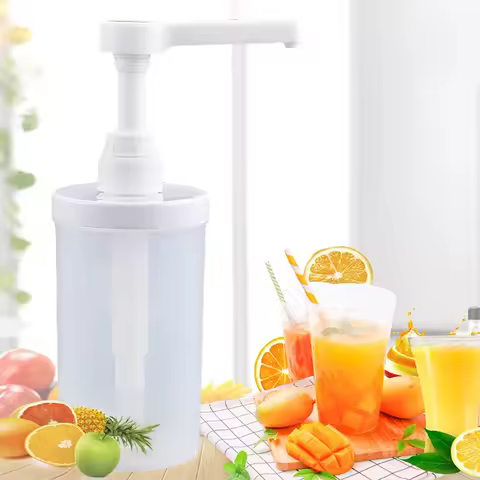 5/8/10CC Liquid Dispenser With Scale Coffee Syrup Bee Drip Bottle With Hydraulic Pump And Nozzle Hea