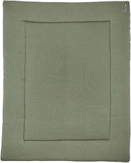 Meyco 2793032 Playpen Insert - Box Mattress - Play Blanket - 100% Cotton Fine Knit Basic Forest Gree