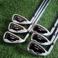 [ผ่อน] ** ไม้กอล์ฟมือซ้าย ** ชุดเหล็ก WORLD EAGLE F-01 α ก้านเหล็ก FLEX R กริพเดิมทุกชิ้น มีเหล็ก 6 