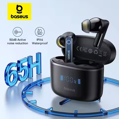 Baseus Bowie 30 Wireless Earphones 50dB Noise Reduction 65Hrs Long Playtime Bluetooth 5.3 Earbuds 6 