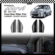 Perodua Myvi 2005 - 2010 Front Door Pillar Trim Carbon Black Interior Accessories Ezi SE SE2 2006 20