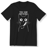Funny Murderous Cat Men Funny T-Shirt Funny Halloween Cat Gift T-Shirt