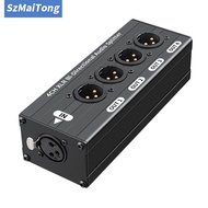 NEW HTA004P-XLR 1X4 Balanced Audio Splitter 1 In 4 Out XLR Audio Splitter XLR Audio Signal Splitter 