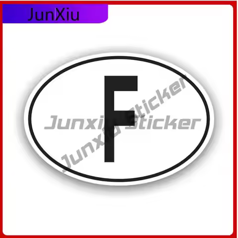 F France Country Code Oval Sticker Uv Protected Decalsfrench Country Code Euro Ovals Car Sticker Vin