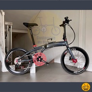 Fnhon Tornado 22” • 10 Speeds Shimano Tiagra • Litepro Ceramic • Galaxy Grey Hydraulic Brake • Folding Foldable Foldie Fold Bicycle Bike • 451 tyres 20” inches • Crius Velocity Blast Master Gust Dahon Bifold Tern • Customise My Bicycle •