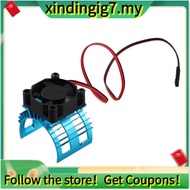 【】For  A959-B 144001 124019 RC Car Aluminum Alloy Motor Heatsink Cover with Cooling Fan for 540 550 