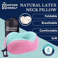 Hitchie U Shape Natural Latex Travel Car Neck Pillow Headrest Rest Travelling Airplane Bantal Tengku