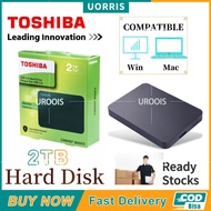 Toshiba 2TB Hardisk Eksternal 2.5" Portable Hardisk USB 3.0 HDD Untuk PC/Laptop