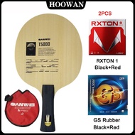 Genuine SANWEI T5000 CARBON Table Tennis Racket Blade (5+2 Carbon)+Loki RXTON 1 Rubber(Black+Red)/729 Friendship GS Training Table Tennis Rubber Ping Pong Blade(Long Handle/FL)