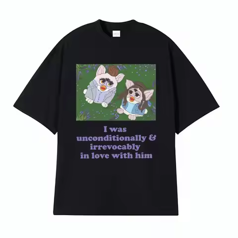 Twilight Furby T Shirts Bella Swan & Edward Cullen in The Meadow I Was Unconditionally and Irrevocab