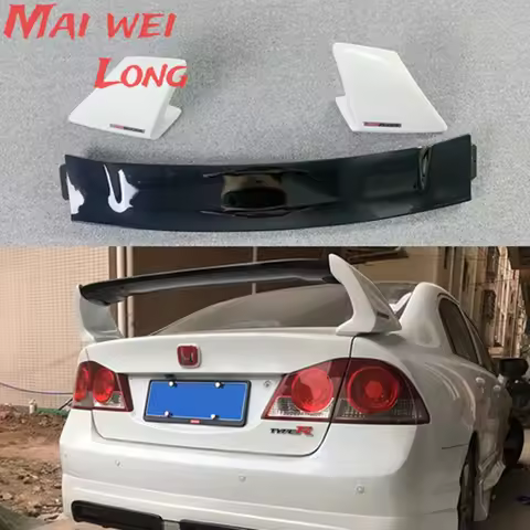 For Civic City Accord Spoiler 2006-2015 Honda Civic FD2 Spoiler ABS plastic Material Car Rear Wing C