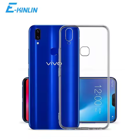 Silicone Back Cover For Vivo V29 V27e V27 V25e V25 V23e V23 V21 V21e V20 SE V19 V17 Neo V15 V11 Plus