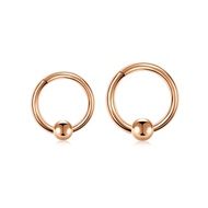 2Pcs 316L Stainless Steel Nose Ring 16/14G Clip Ball Nose Septum Clicker 8/10MM Punk Ear Helix Septu