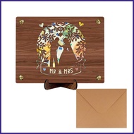 Wedding Card Money Holder Wooden Card Holder With Envelopes Decorative Wedding Card Set 20x15cm/7.87