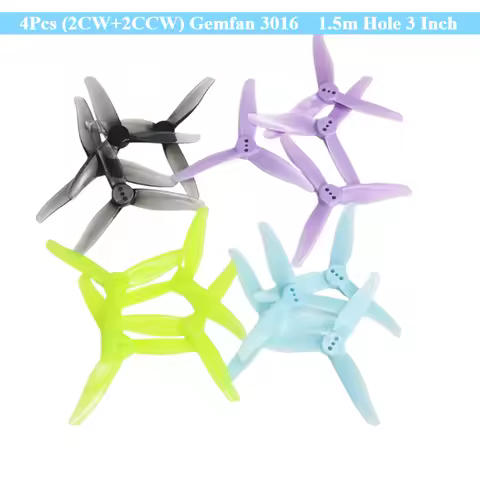 4Pcs (2CW+2CCW) Gemfan 3016 Propeller 1.5m Hole 3 Inch 3-Blade CW CCW FPV Propeller Mini Props for 3