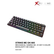XTRIKE ME GK-985 MECHANICAL GAMING KB -61-KEY 5 COLOR BACKLIGHT/1.5M CABLE