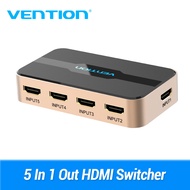 Vention HDMI Splitter 5 อินพุต 1 เอาต์พุต HDMI Switch 5x1 สำหรับ XBOX 360 PS4 สมาร์ท Android HDTV 4K
