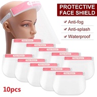 【Ready Stock】 face shield 【10pcs】Children Face Shield Anti Foam Face Shield Transparent PET Anti Fog Adjustable Face Shi