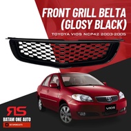 Boa - Front Grill | Front Grill Belta (Glossy Black) Toyota Vios Gen 1 NCP42 2003-2005