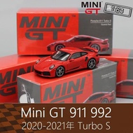Mini GT Red 1: 64 Alloy RV Sports Car Model 911 992 Turbo S Suitable for Porsche#423
