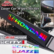 2Pcs Honda Laser Car Wiper Sticker Reflective Car Door Rearview Mirror Stickers Car Decoration Stick