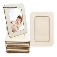 12PCS Unfinished Solid Wood Photo Picture Frames Standing Photo Frames For 4 X 6 In Photos,
