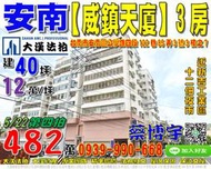 安南法拍屋，公學路【威鎮天廈】3房，近新吉工業區，十二佃夜市，地址：台南市安南區公學路四段122巷85弄3號三樓之7，2