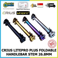 CRIUS Litepro PLUS Foldable Handlebar Stem 26.8mm Fixed Handle Post Stand Pipe For Folding bike