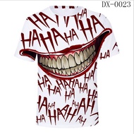 HAHAHA Joker 3D T-shirt Men Funny Smile 3D Printed T Shirt Men's Summer Short Sleeves Shirt