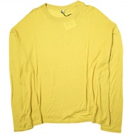 BASERANGE 葡萄牙製造寬鬆長袖T卹，XS碼，CAFA黃色，竹子印花，裁剪縫製上衣。 [近全新][二手][BASERANGE]