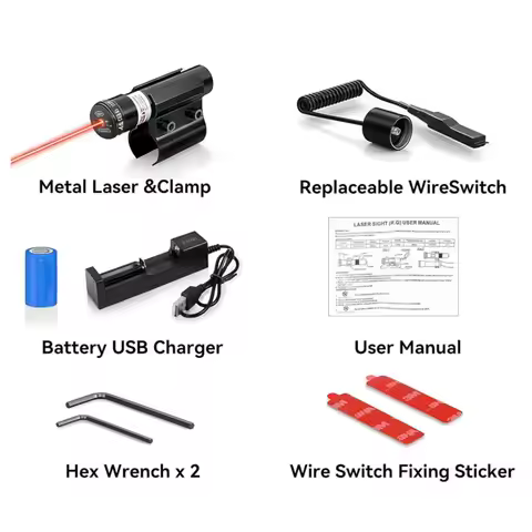 Metal Red Laser Sight Red Dot Laser Sight Adjustable 11mm/20mm Rail Mount Hunting