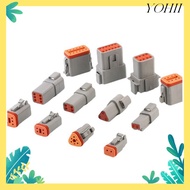 YOHII Car Connector, Grey Orange Plastic Automotive Multi Plug, Accessories Waterproof 2/3/4/6/8/12P