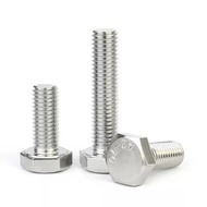 304 Stainless Steel Hexagon Head Full Threaded External Hexagon Screw M1.6/M2/M2.5/M3/M4/M5