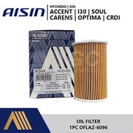 Aisin Oil Filter OFLAZ-6096 Hyundai Accent Hyundai i30 Soul Carens Optima CRDI 2010 - Up O-004 1pc