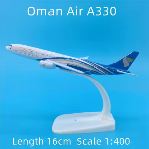 Oman Air A330 16cm 1/400 Diecast Alloy Craft Aeroplane Model Aviation Fan Gift With Display Base
